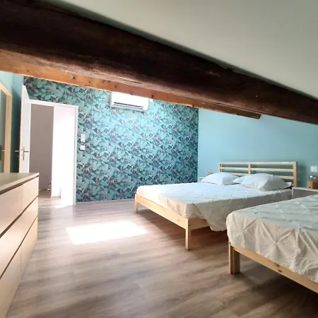Colorchic 3 Etoiles - 120m2 Plein Centre - Parking Prive Terrasse Clim * Meze